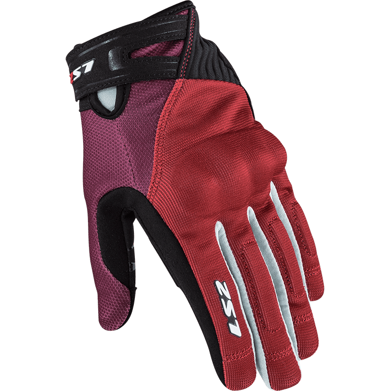 LS2 DART 2 LADY GLOVES BLACK RED GREY