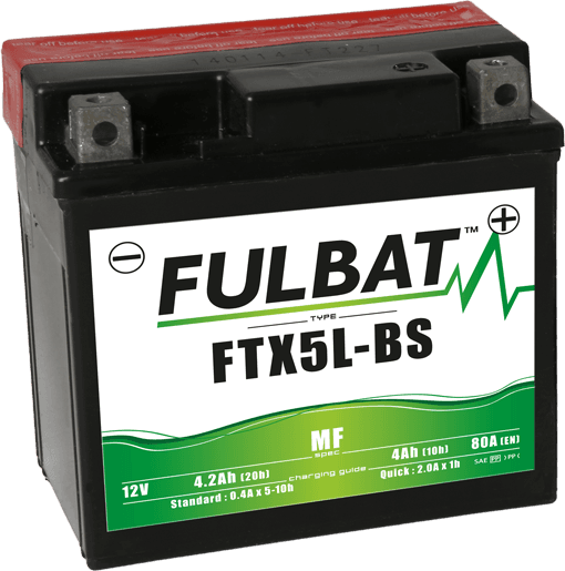 FULBAT Battery 12V/4Ah FTX5L-BS (YTX5L-BS) ACCESS DRR, HONDA, KTM, LINHAI ATV 110,...